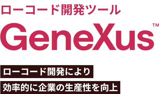 ローコード開発ツール GeneXus ローコード開発により効率的に企業の生産性を向上