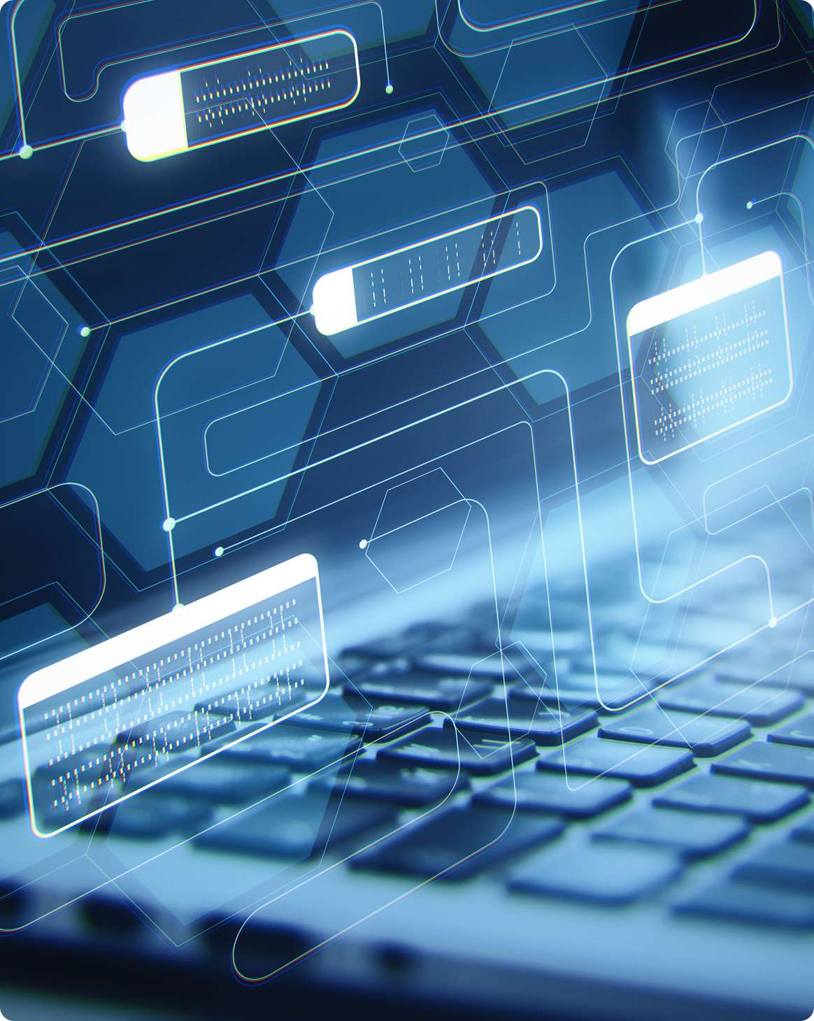 システム連携をイメージしたパートナーシップのビジュアル